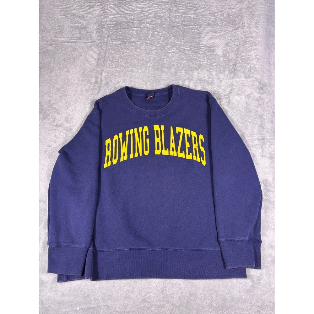 Rowing Blazers Sweatshirt Mens XL Blue Crew Neck Ribbed Cuffs And Hem